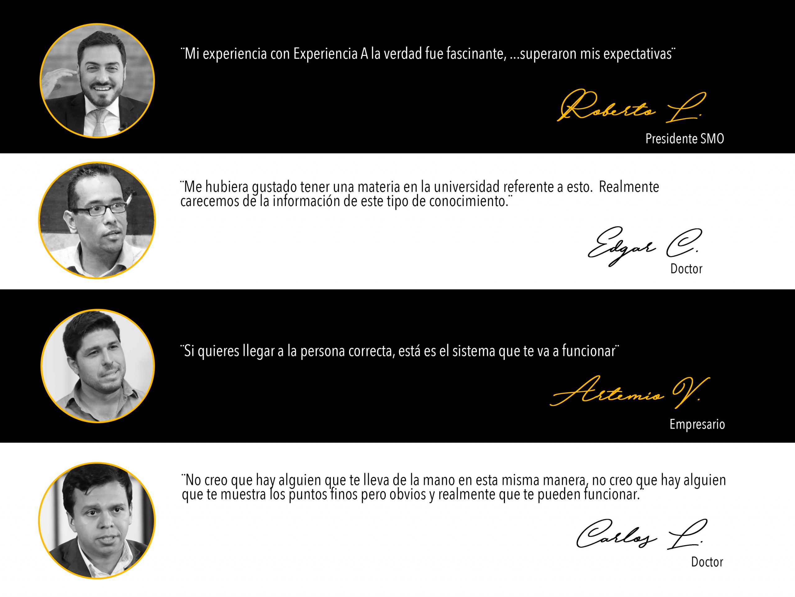 Testimonios de emprendedores